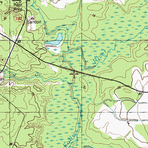 Topographic Map of Clark Branch, NC