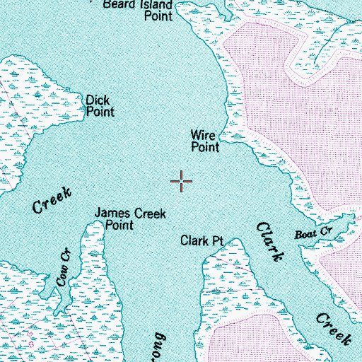Topographic Map of Clark Creek, NC