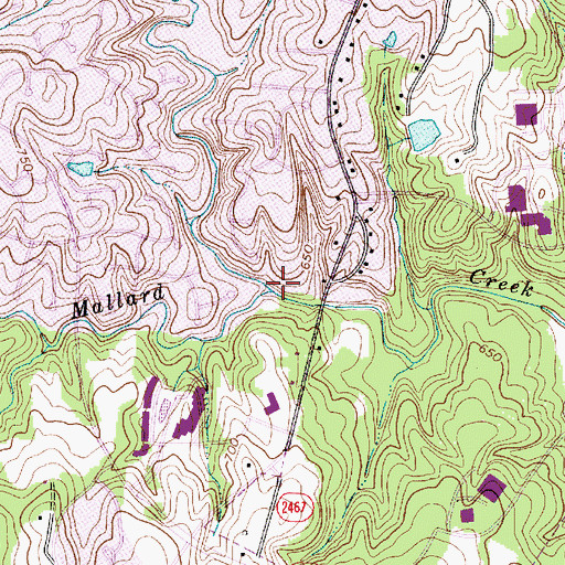 Topographic Map of Clarks Creek, NC