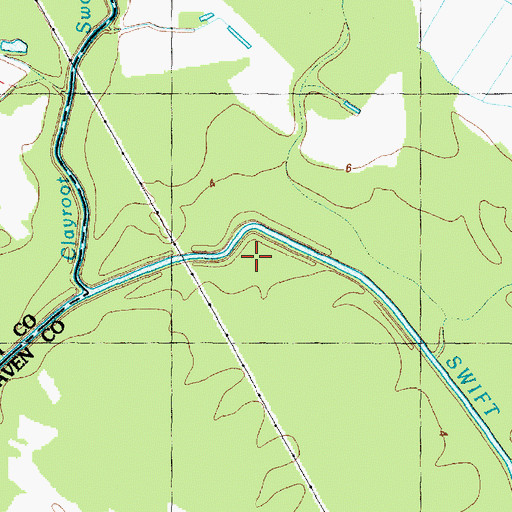 Topographic Map of Clayroot Swamp, NC