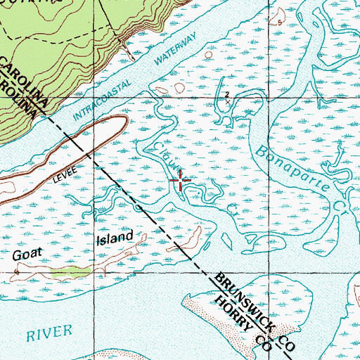 Topographic Map of Clayton Creek, NC