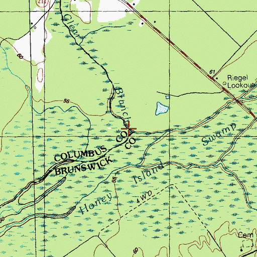 Topographic Map of Clear Branch, NC