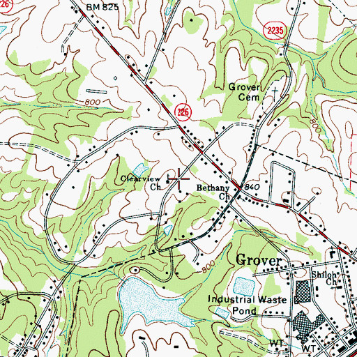 Topographic Map of Clearview Church, NC