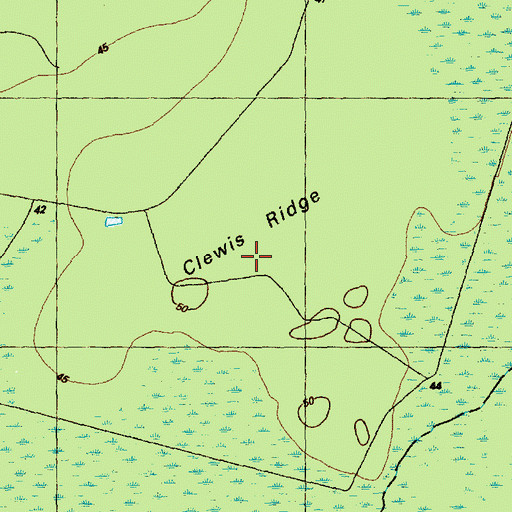 Topographic Map of Clewis Ridge, NC