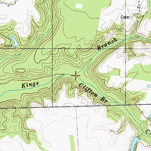 Topographic Map of Clifton Branch, NC