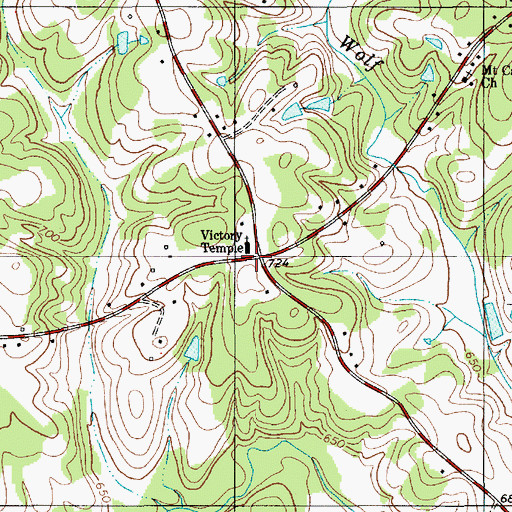 Topographic Map of Cline School, NC