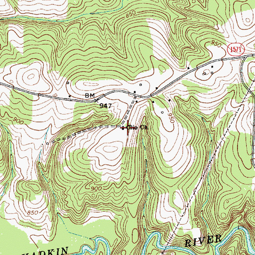 Topographic Map of Clio Church, NC