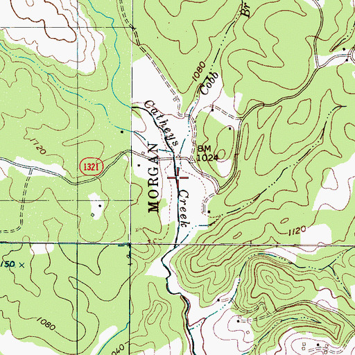 Topographic Map of Cobb Branch, NC
