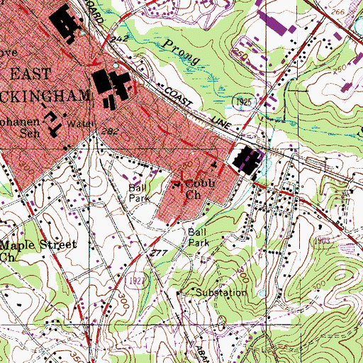 Topographic Map of Cobb Church, NC