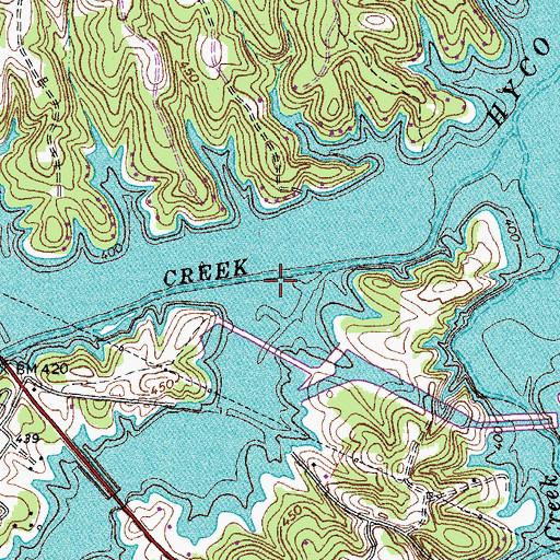 Topographic Map of Cobbs Creek, NC