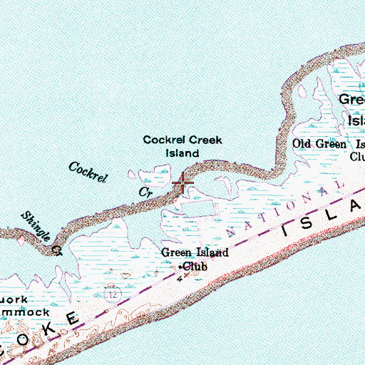 Topographic Map of Cockrel Creek, NC