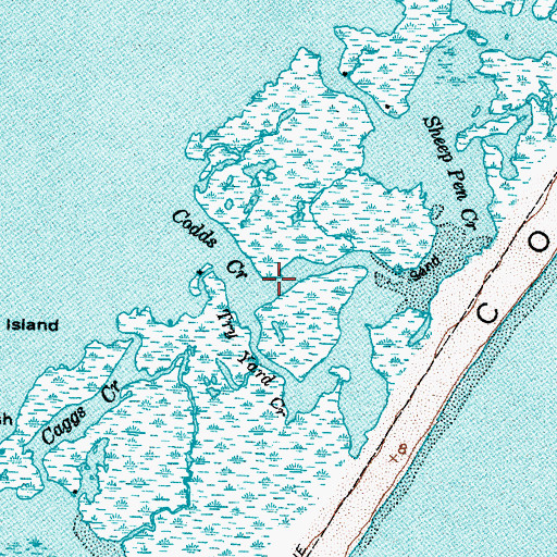 Topographic Map of Codds Creek, NC