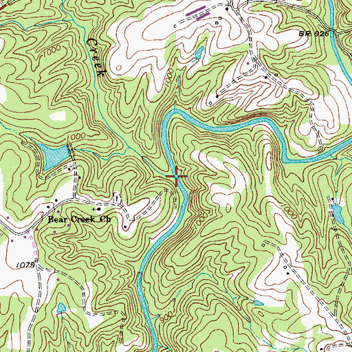 Topographic Map of Cody Creek, NC