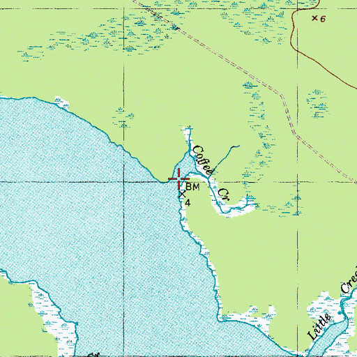 Topographic Map of Coffee Creek, NC