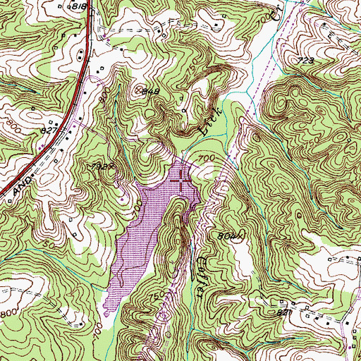 Topographic Map of Coffer Creek, NC