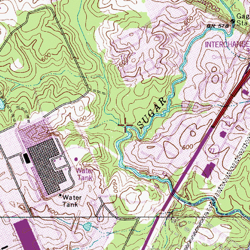 Topographic Map of Coffey Creek, NC