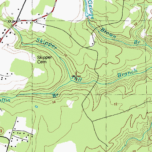 Topographic Map of Coffin Branch, NC