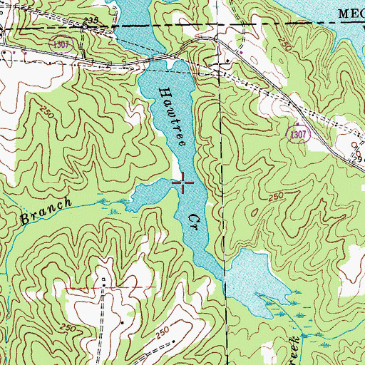 Topographic Map of Coleman Branch, NC