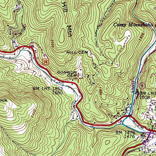 Topographic Map of Connor Cemetery, NC