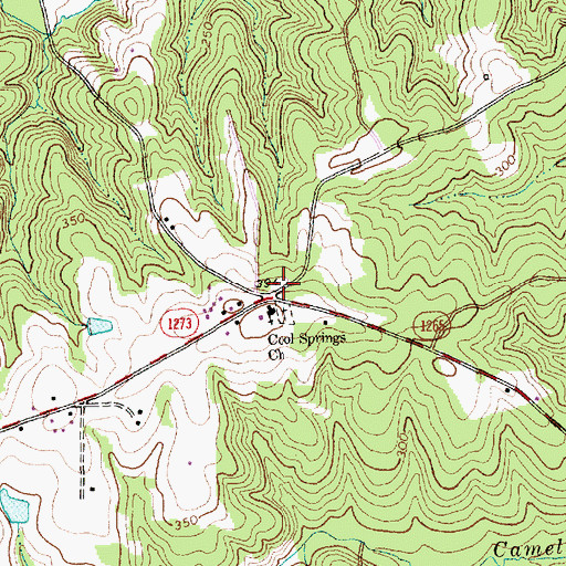Topographic Map of Cool Springs Church, NC