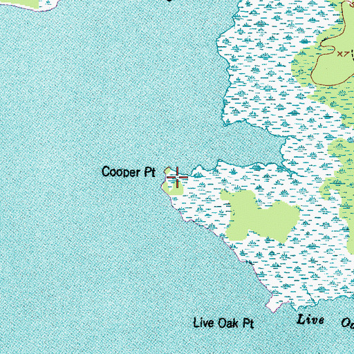 Topographic Map of Cooper Point, NC