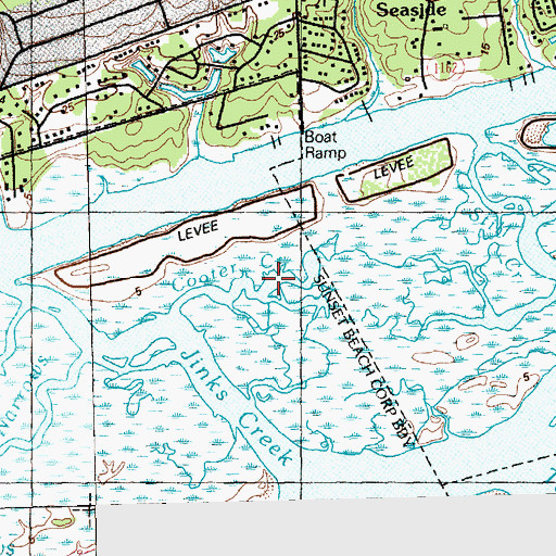 Topographic Map of Cooter Creek, NC