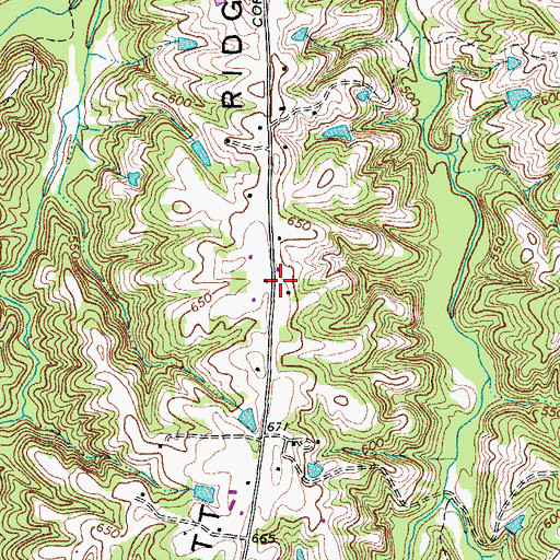 Topographic Map of Corbett Ridge, NC