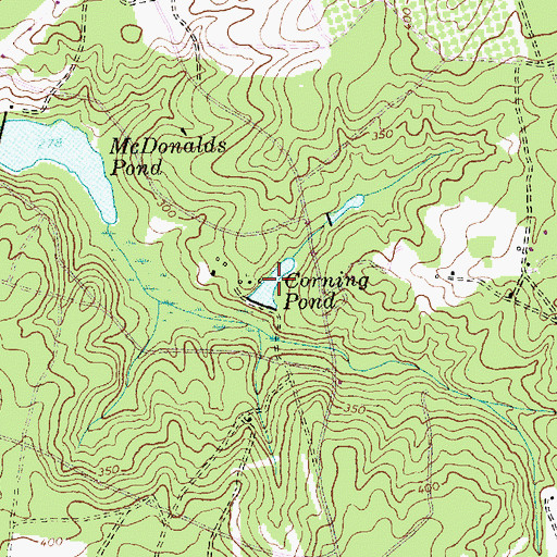 Topographic Map of Corning Pond, NC