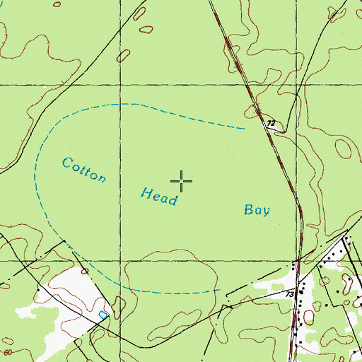 Topographic Map of Cotton Head Bay, NC