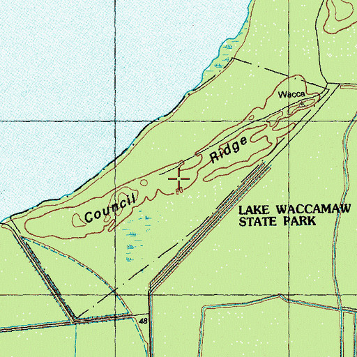 Topographic Map of Council Ridge, NC