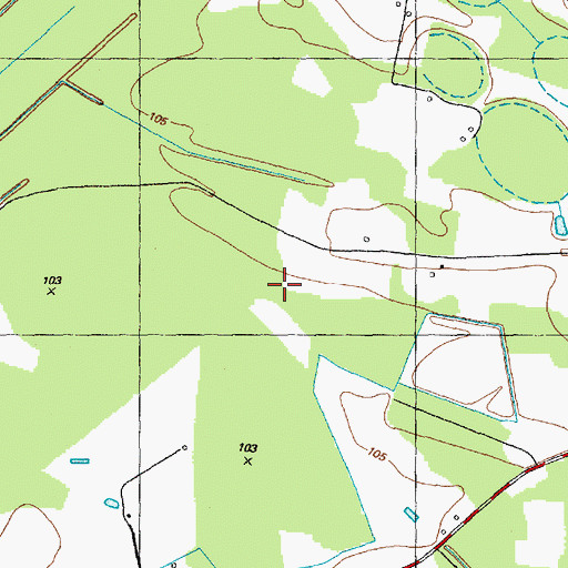 Topographic Map of Cow Bay, NC