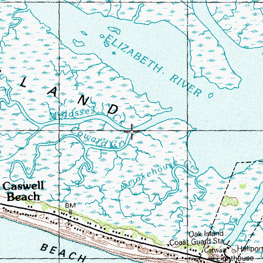 Topographic Map of Coward Creek, NC