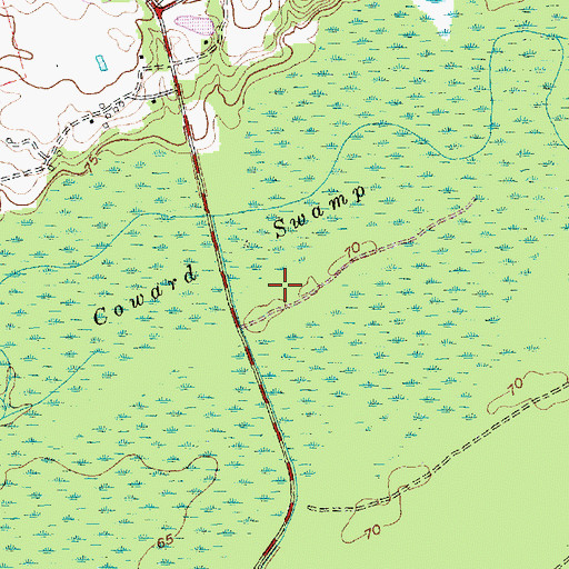 Topographic Map of Coward Swamp, NC
