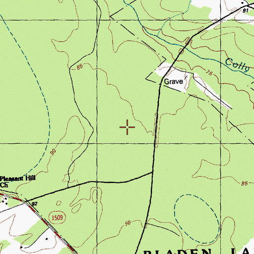Topographic Map of Cowpen Bay, NC