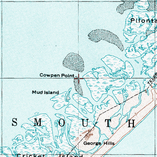 Topographic Map of Cowpen Point, NC