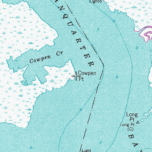 Topographic Map of Cowpen Point, NC