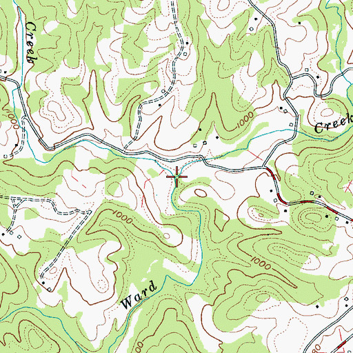 Topographic Map of Cox Creek, NC