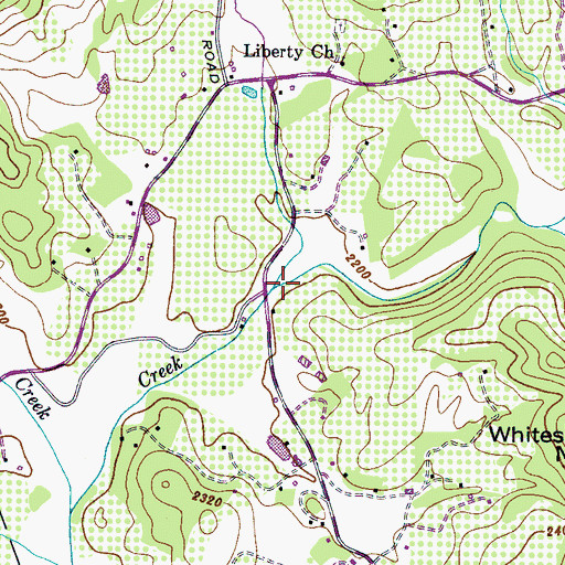 Topographic Map of Cox Creek, NC