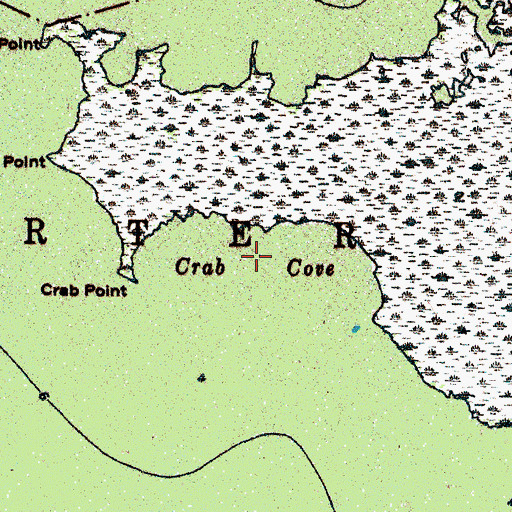 Topographic Map of Crab Cove, NC