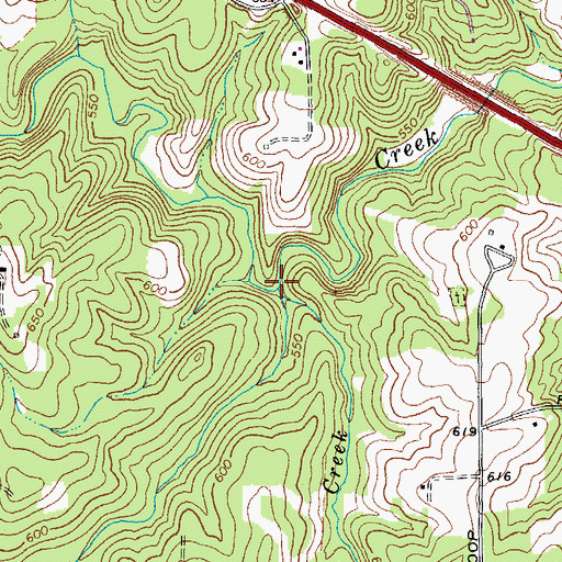 Topographic Map of Crabtree Creek, NC