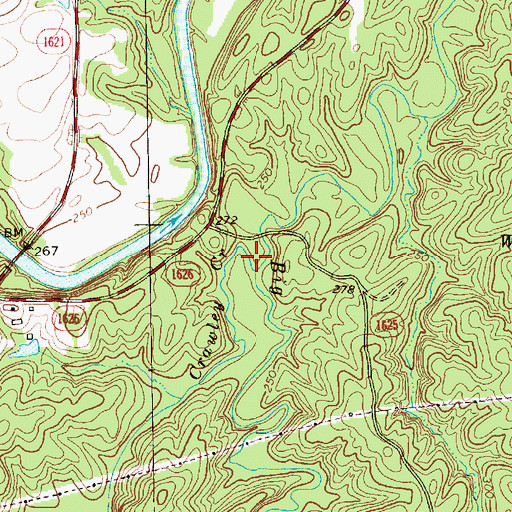 Topographic Map of Crawley Creek, NC