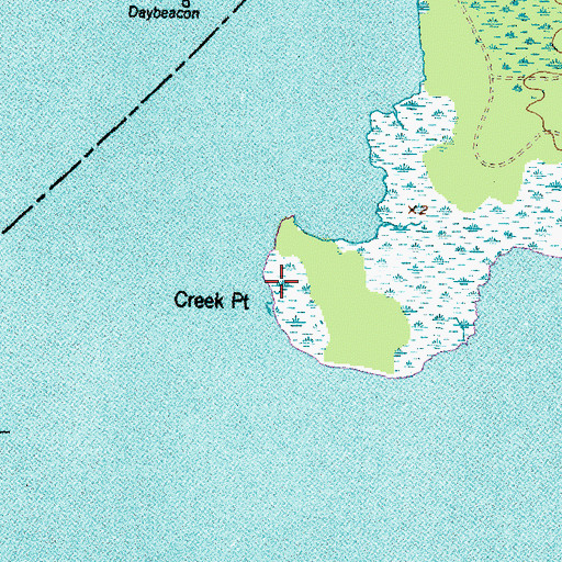 Topographic Map of Creek Point, NC