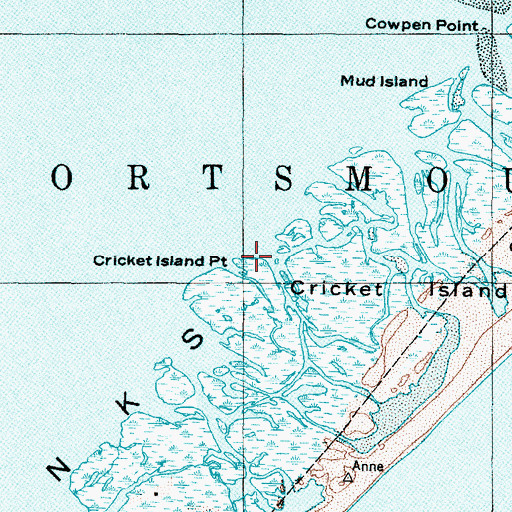 Topographic Map of Cricket Island Point, NC