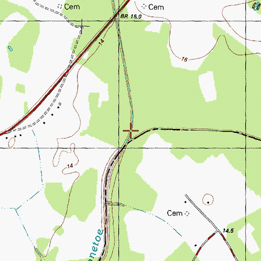 Topographic Map of Crisp Creek, NC