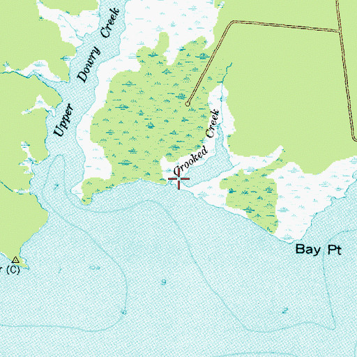 Topographic Map of Crooked Creek, NC
