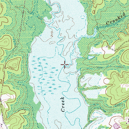 Topographic Map of Crooked Creek, NC