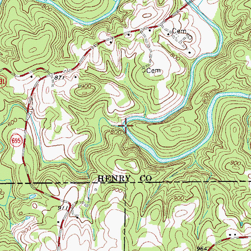 Topographic Map of Crooked Creek, NC