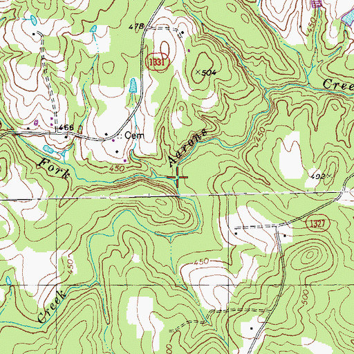 Topographic Map of Crooked Fork, NC