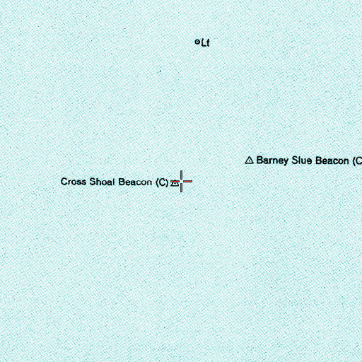 Topographic Map of Cross Shoal Beacon, NC