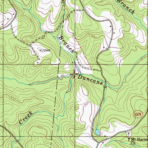 Topographic Map of Cub Creek, NC